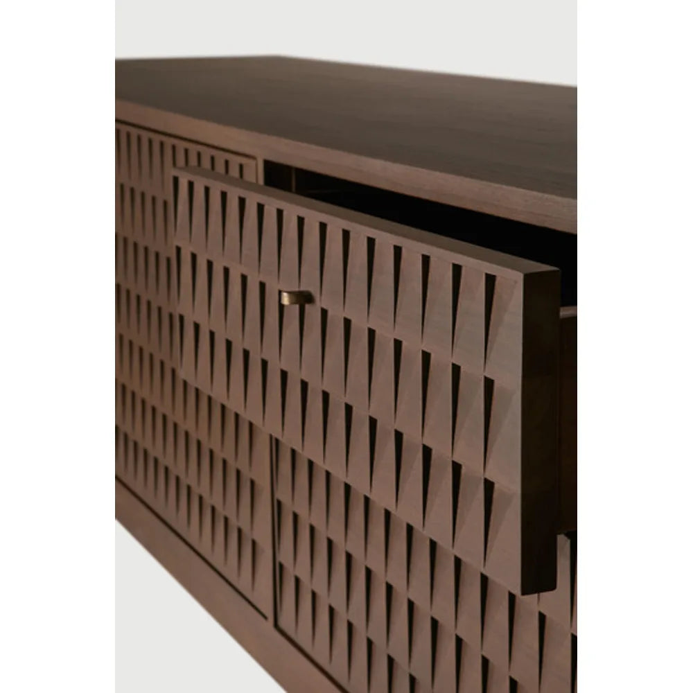 Ethnicraft – Sono – Meuble Tv Sono – Teck light brown - 212 cm