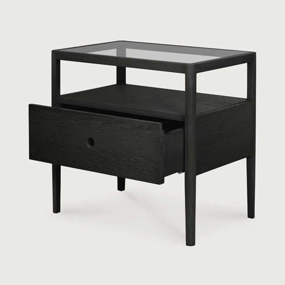 Ethnicraft – Spindle – Table De Chevet Spindle – Chêne noir
