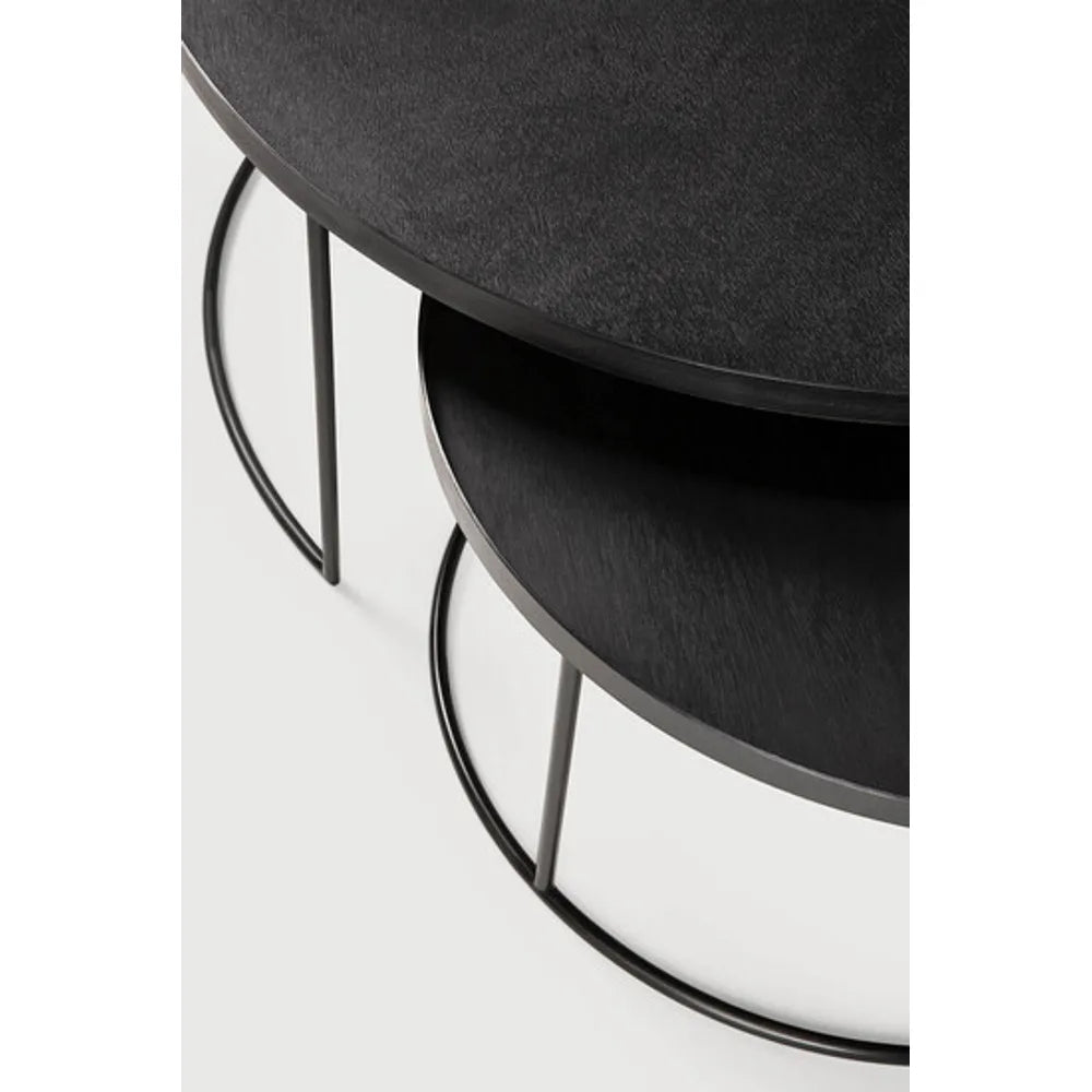 Ethnicraft – Tables à plateau – Set De Tables Basses A Plateaux – Large/Extra Large - Rond