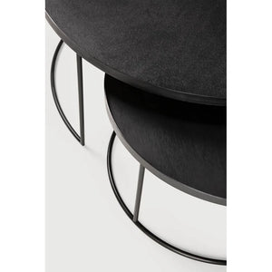 Ethnicraft – Tables à plateau – Set De Tables Basses A Plateaux – Large/Extra Large - Rond