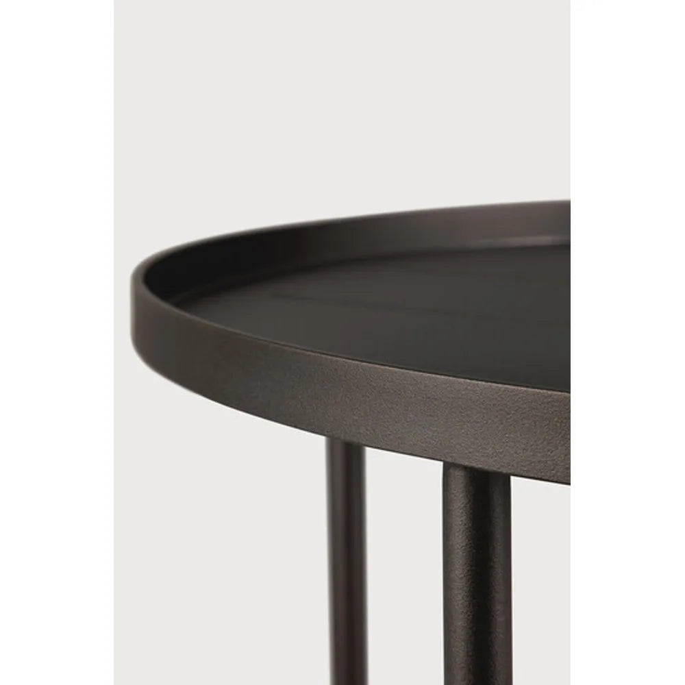 Ethnicraft – Tables à plateau – Set De Tables Basses A Plateaux De Jardin – Aluminium Dark Bronze