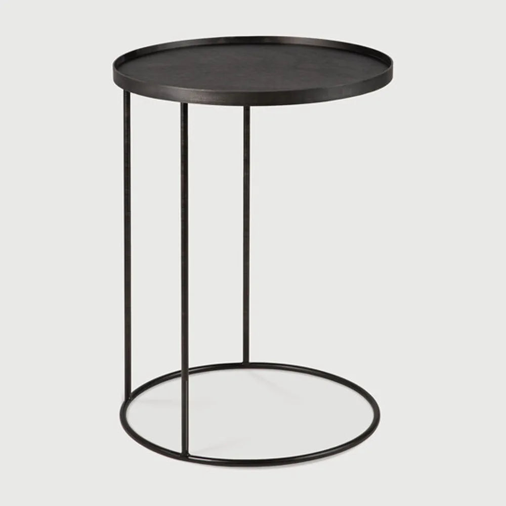 Ethnicraft – Tables à plateau – Table D'Appoint à Plateau – Small - Rond