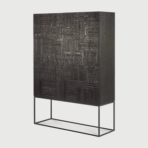 Ethnicraft – Tabwa – Armoire Tabwa – Teck noir clair - 126 x 180 cm