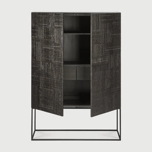 Ethnicraft – Tabwa – Armoire Tabwa – Teck noir clair - 126 x 180 cm