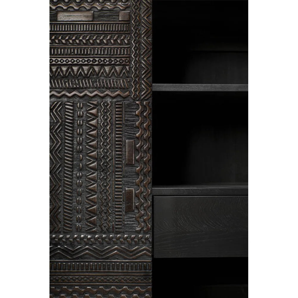 Ethnicraft – Tabwa – Armoire Tabwa – Teck noir clair - 126 x 180 cm