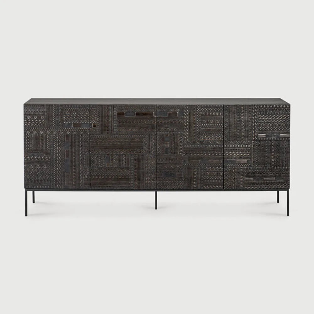 Ethnicraft – Tabwa – Buffet Tabwa – Teck noir clair - 200 cm