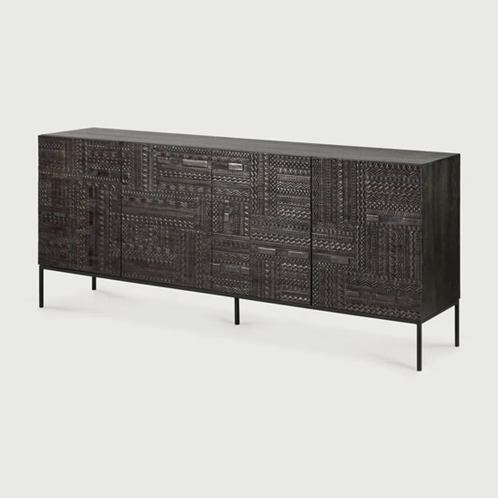 Ethnicraft – Tabwa – Buffet Tabwa – Teck noir clair - 200 cm