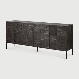 Ethnicraft – Tabwa – Buffet Tabwa – Teck noir clair - 200 cm