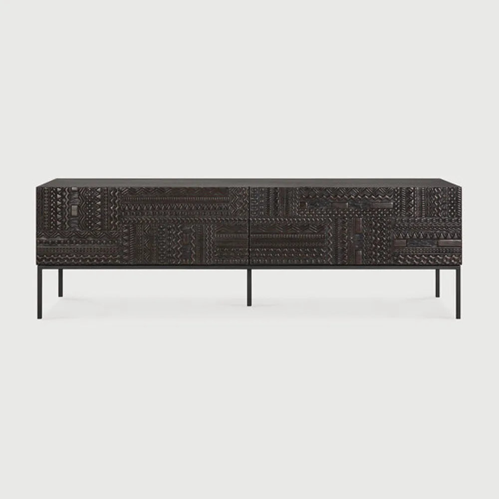 Ethnicraft – Tabwa – Meuble Tv Tabwa – Teck noir clair - 160 cm
