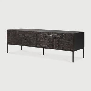 Ethnicraft – Tabwa – Meuble Tv Tabwa – Teck noir clair - 160 cm