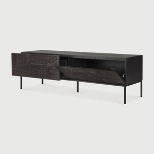 Ethnicraft – Tabwa – Meuble Tv Tabwa – Teck noir clair - 160 cm