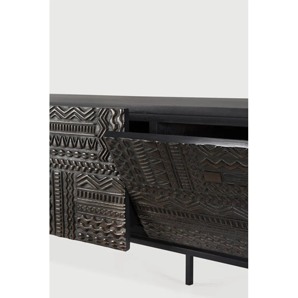 Ethnicraft – Tabwa – Meuble Tv Tabwa – Teck noir clair - 160 cm
