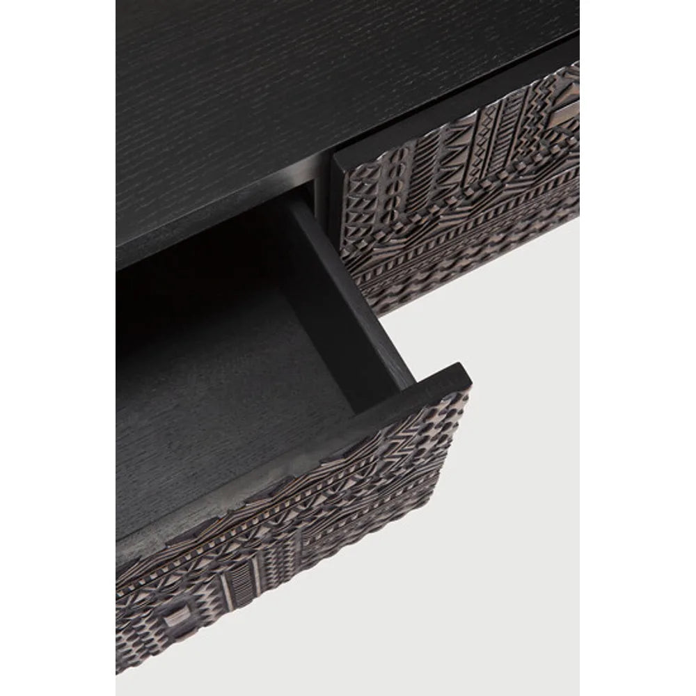 Ethnicraft – Tabwa – Meuble Tv Tabwa – Teck noir clair - 160 cm