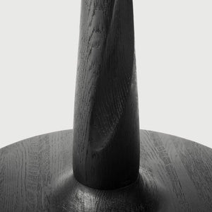 Ethnicraft – Torsion – Table Torsion – Chêne noir - Rond - Standard, 76 cm - 70 cm