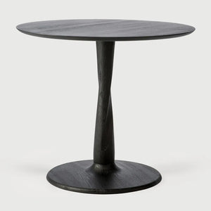 Ethnicraft – Torsion – Table Torsion – Chêne noir - Rond - Standard, 76 cm - 90 cm