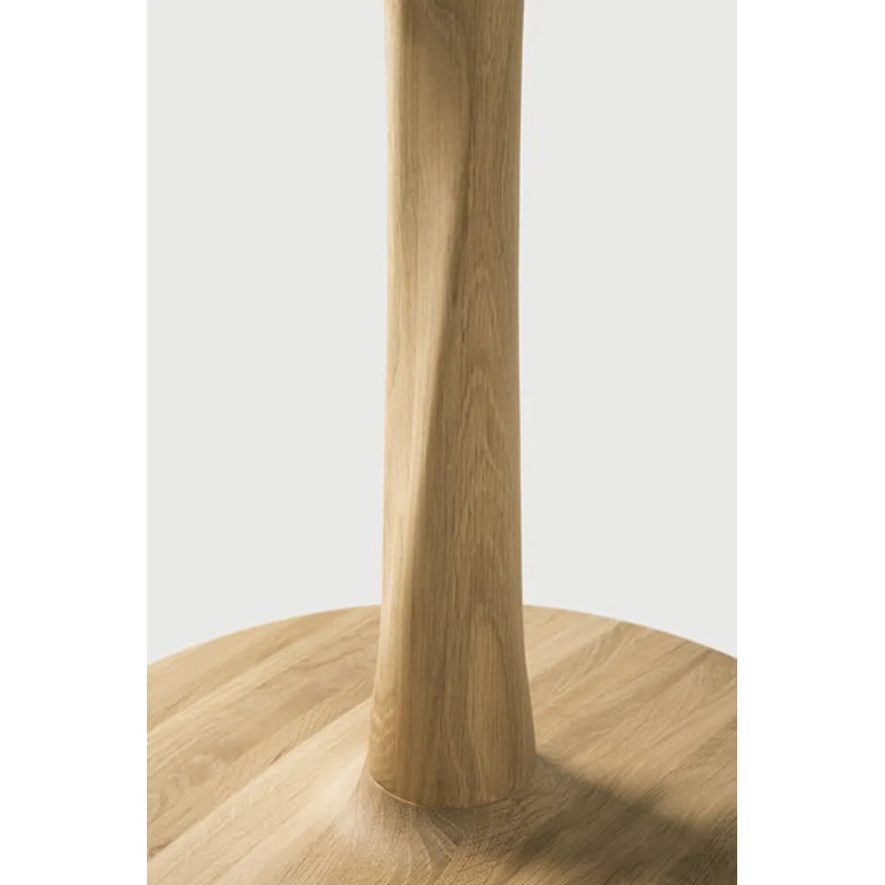 Ethnicraft – Torsion – Table Torsion – Chêne - Rond - Standard, 76 cm - 70 cm