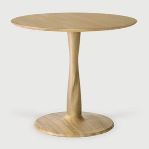 Ethnicraft – Torsion – Table Torsion – Chêne - Rond - Standard, 76 cm - 90 cm
