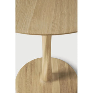 Ethnicraft – Torsion – Table Torsion – Chêne - Rond - Standard, 76 cm - 90 cm