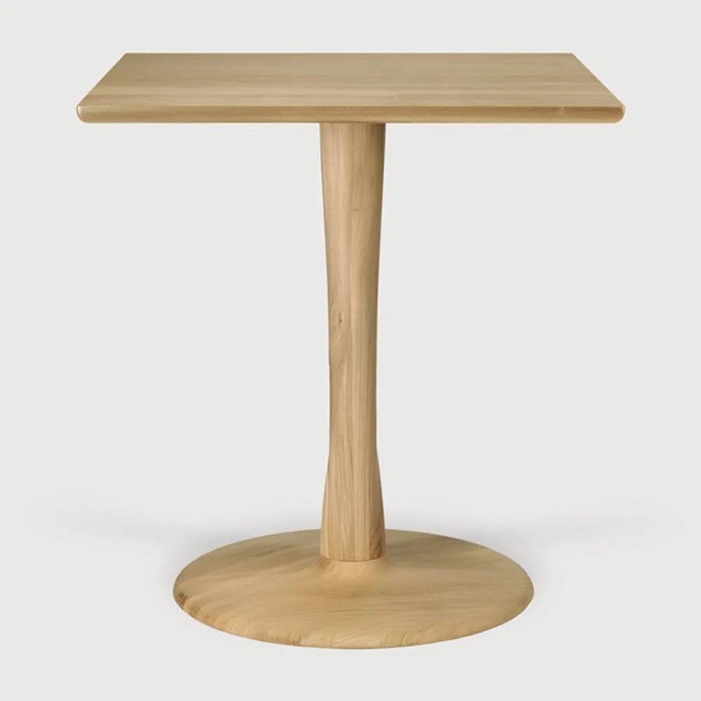 Ethnicraft – Torsion – Table Torsion – Chêne - Carré - Standard, 76 cm - 70 cm