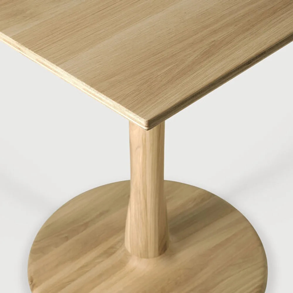 Ethnicraft – Torsion – Table Torsion – Chêne - Carré - Standard, 76 cm - 70 cm