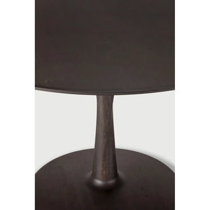 Ethnicraft – Torsion – Table Torsion – Chêne brun - Rond - 70 cm - Standard, 76 cm