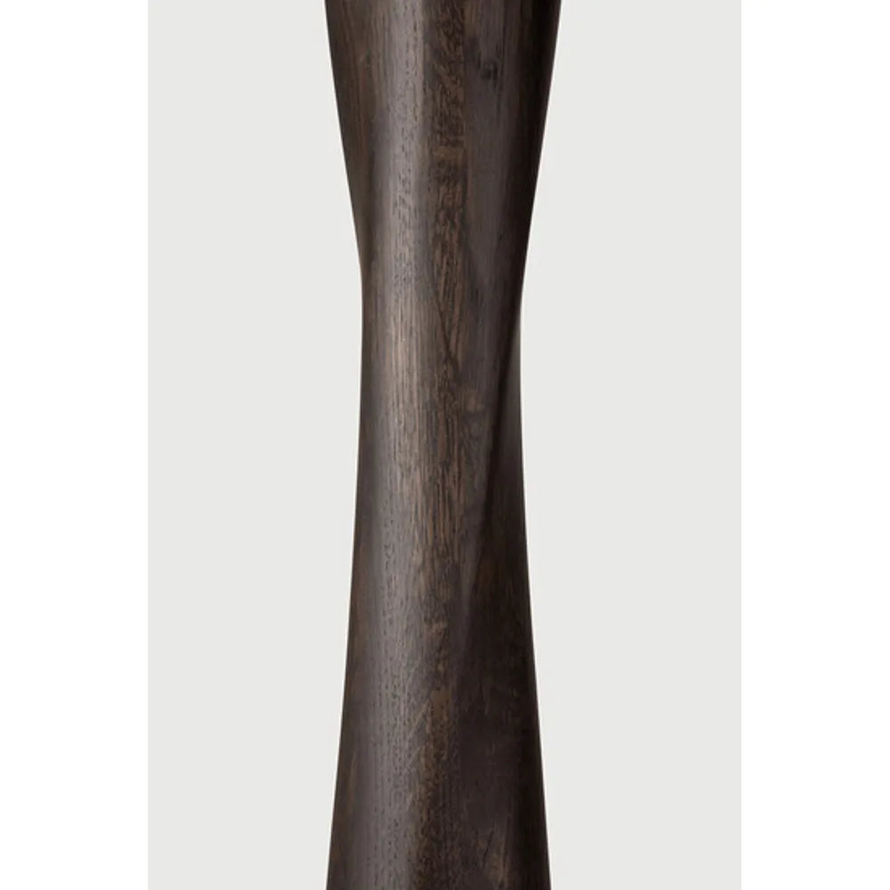 Ethnicraft – Torsion – Table Torsion – Chêne brun - Rond - 70 cm - Standard, 76 cm