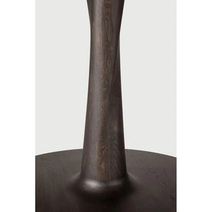 Ethnicraft – Torsion – Table Torsion – Chêne brun - Rond - 70 cm - Standard, 76 cm