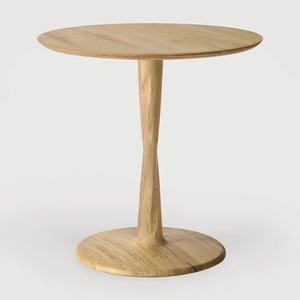 Ethnicraft – Torsion – Table Torsion – Chêne - Rond - 70 cm - Basse, 69 cm