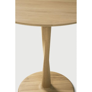 Ethnicraft – Torsion – Table Torsion – Chêne - Rond - 90 cm - Basse, 69 cm