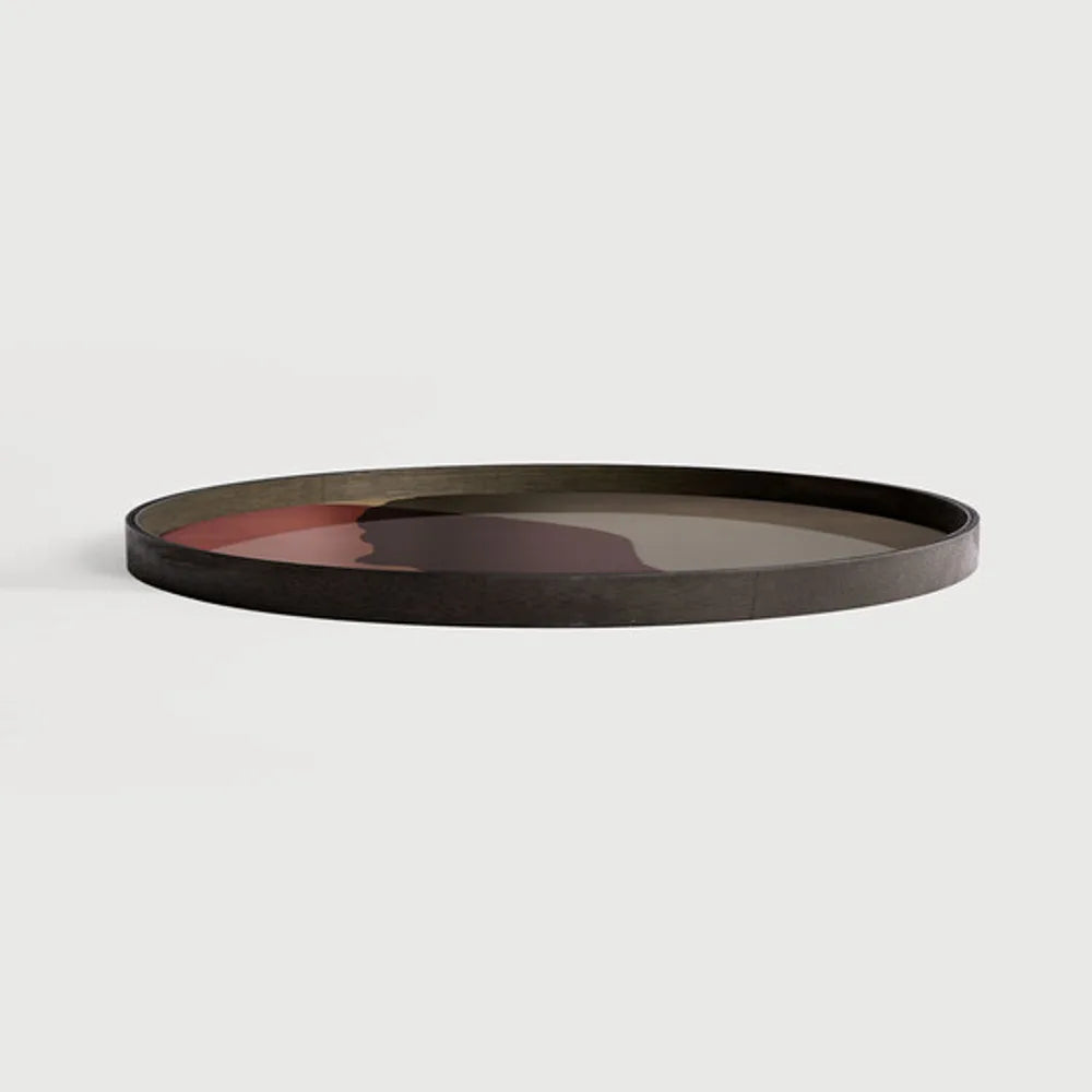 Ethnicraft – Translucent Silhouettes – Plateau En Verre Combined Dots – Pinot Combined