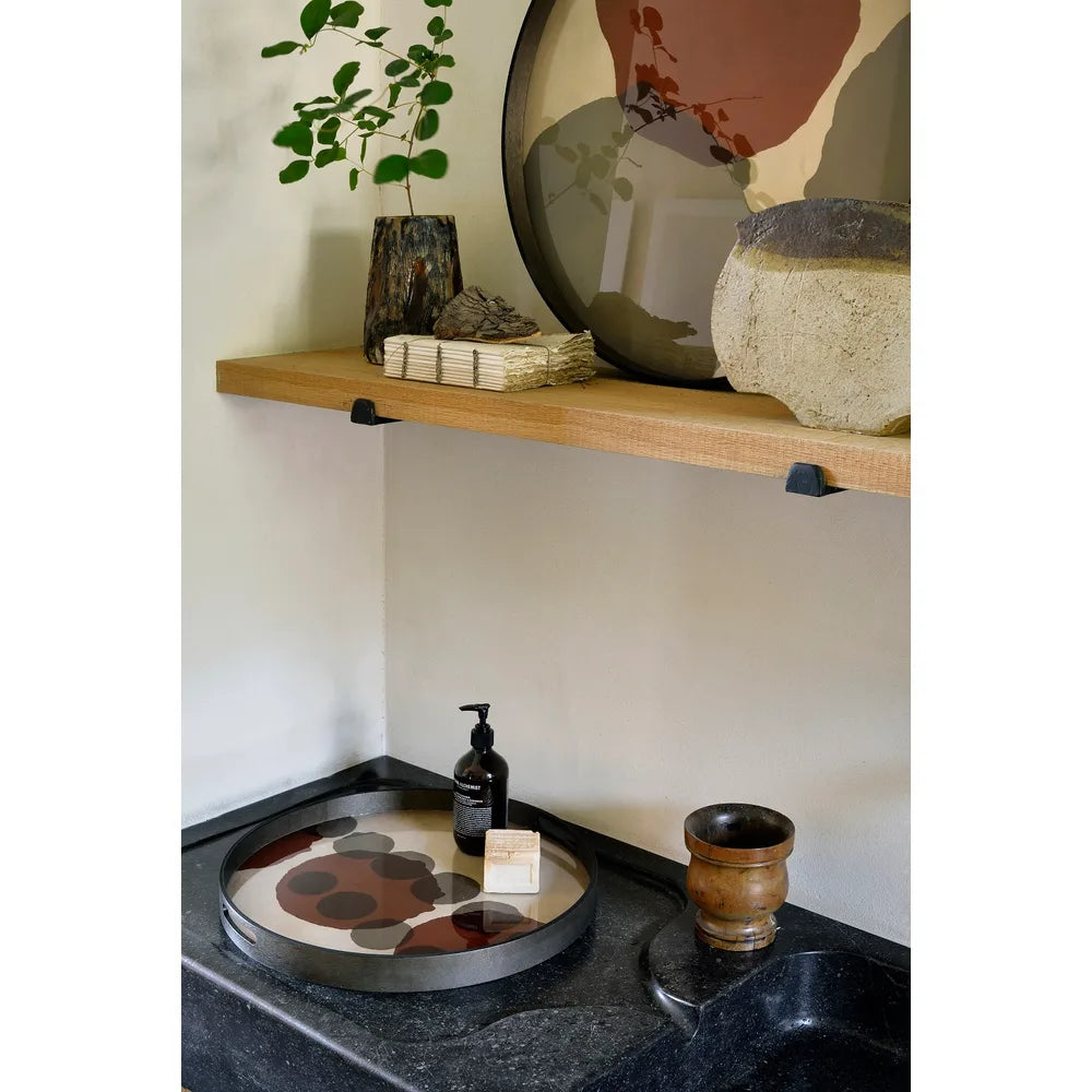 Ethnicraft – Translucent Silhouettes – Plateau En Verre Layered Dots en situation