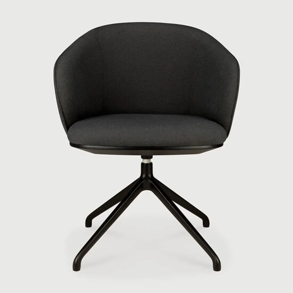 Ethnicraft – Unda – Chaise De Bureau Unda – Charcoal - Sans roues