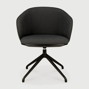 Ethnicraft – Unda – Chaise De Bureau Unda – Charcoal - Sans roues
