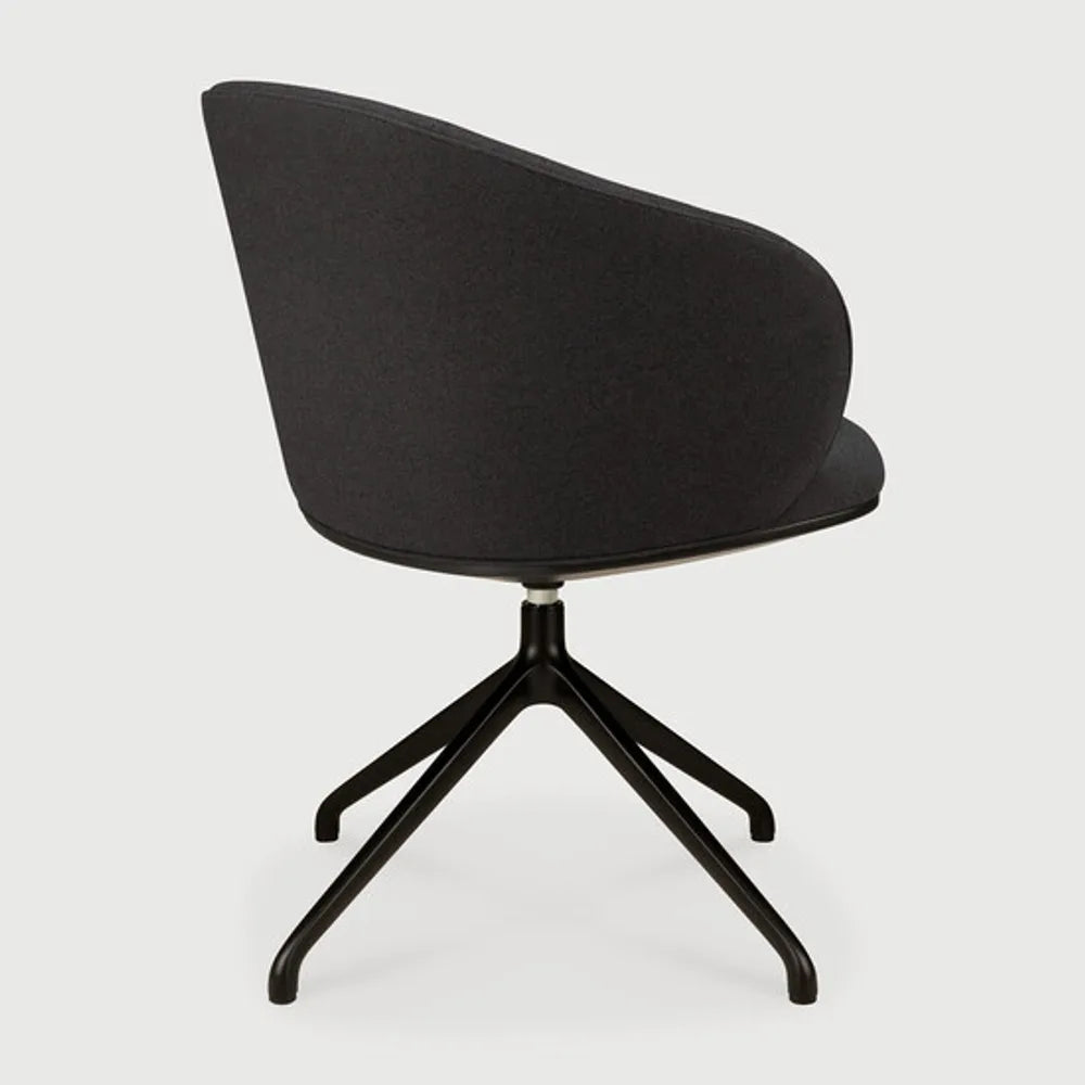 Ethnicraft – Unda – Chaise De Bureau Unda – Charcoal - Sans roues