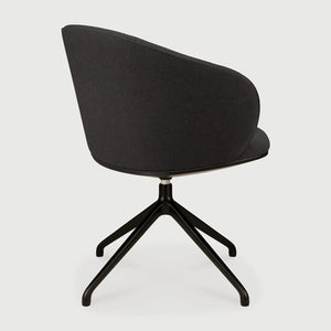 Ethnicraft – Unda – Chaise De Bureau Unda – Charcoal - Sans roues