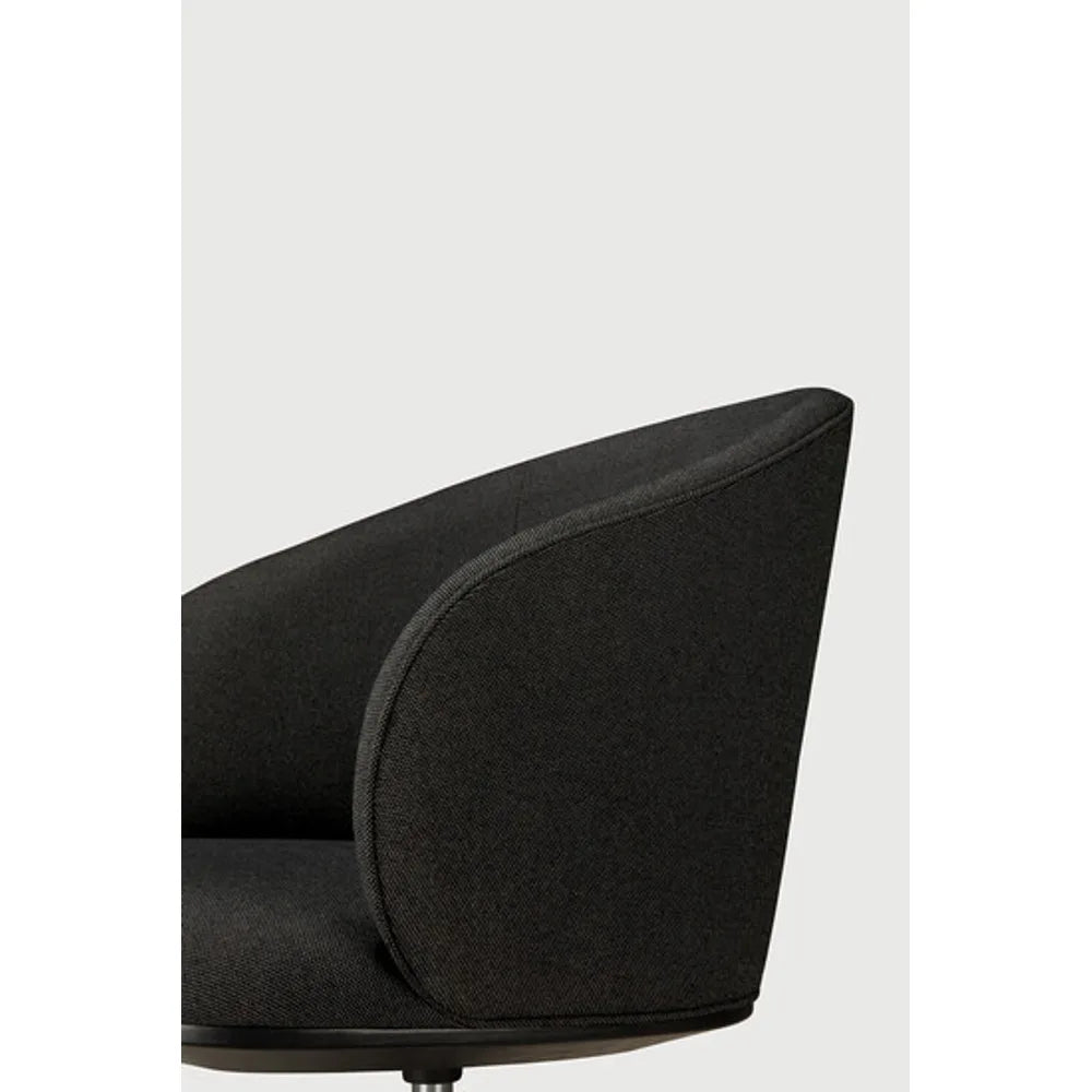 Ethnicraft – Unda – Chaise De Bureau Unda – Charcoal - Sans roues
