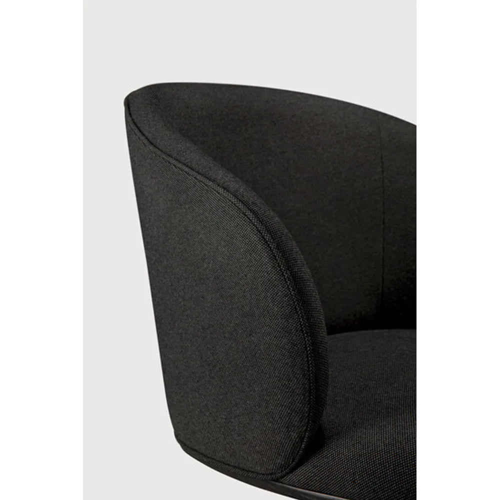 Ethnicraft – Unda – Chaise De Bureau Unda – Charcoal - Sans roues