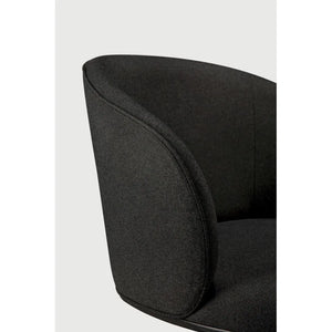 Ethnicraft – Unda – Chaise De Bureau Unda – Charcoal - Sans roues