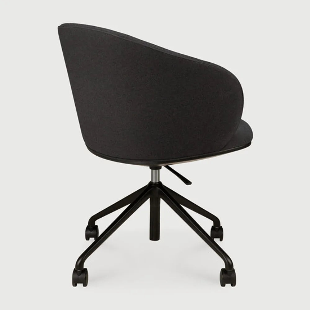 Ethnicraft – Unda – Chaise De Bureau Unda – Charcoal - Avec roues