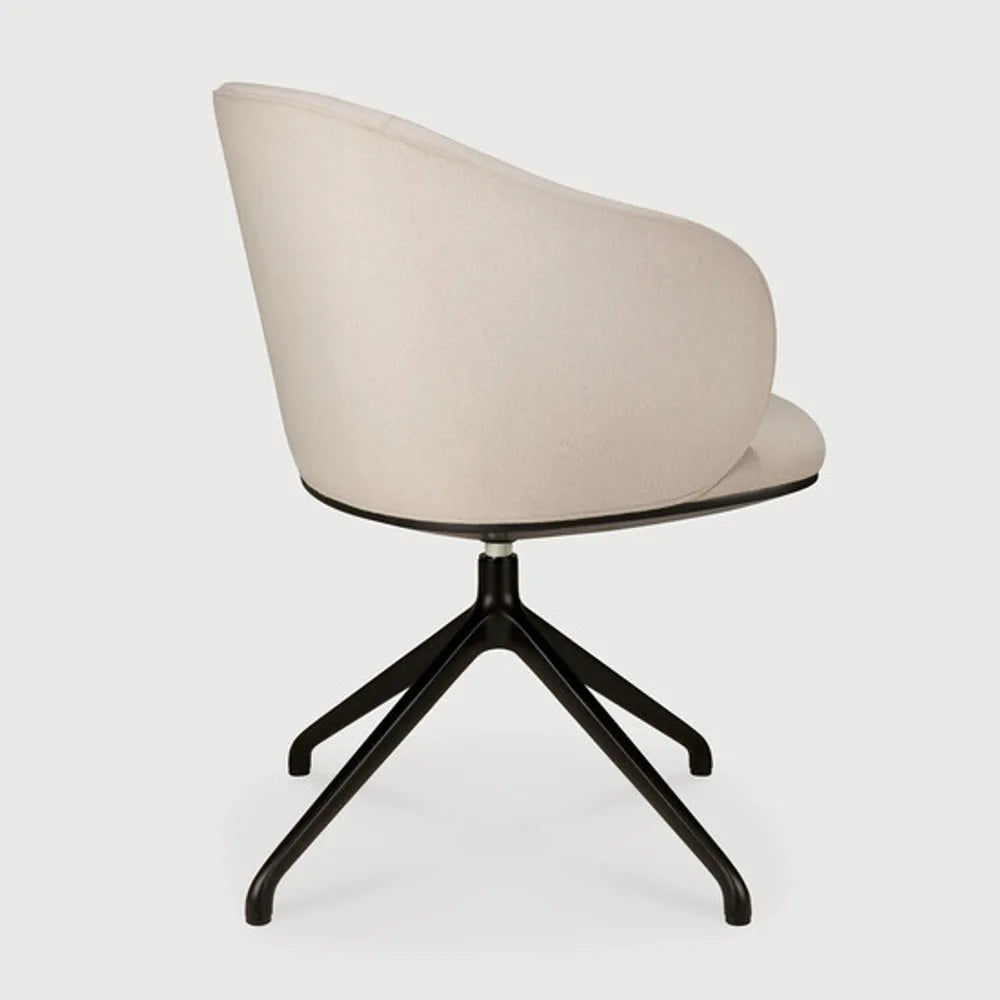 Ethnicraft – Unda – Chaise De Bureau Unda – Salt - Sans roues
