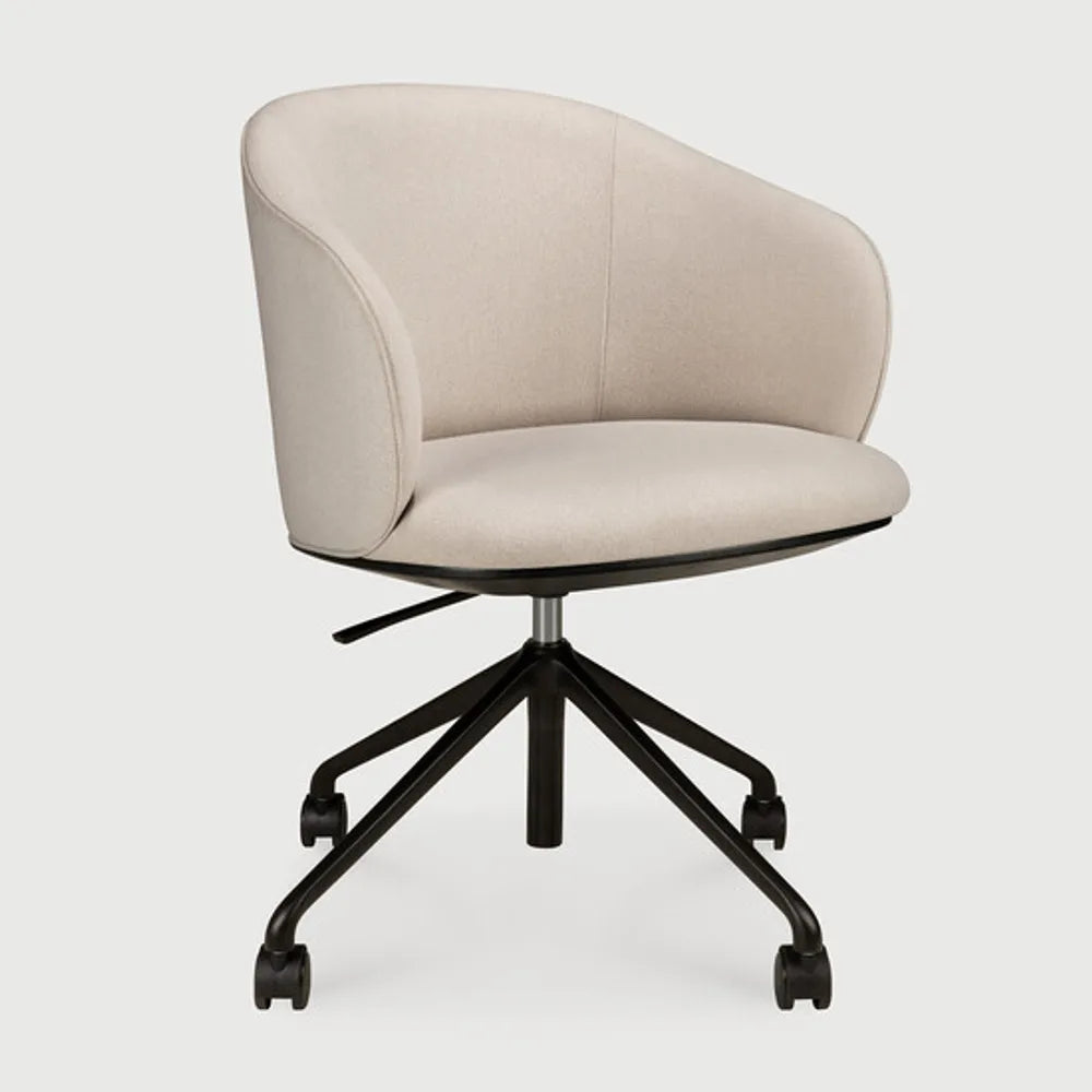 Ethnicraft – Unda – Chaise De Bureau Unda – Salt - Avec roues