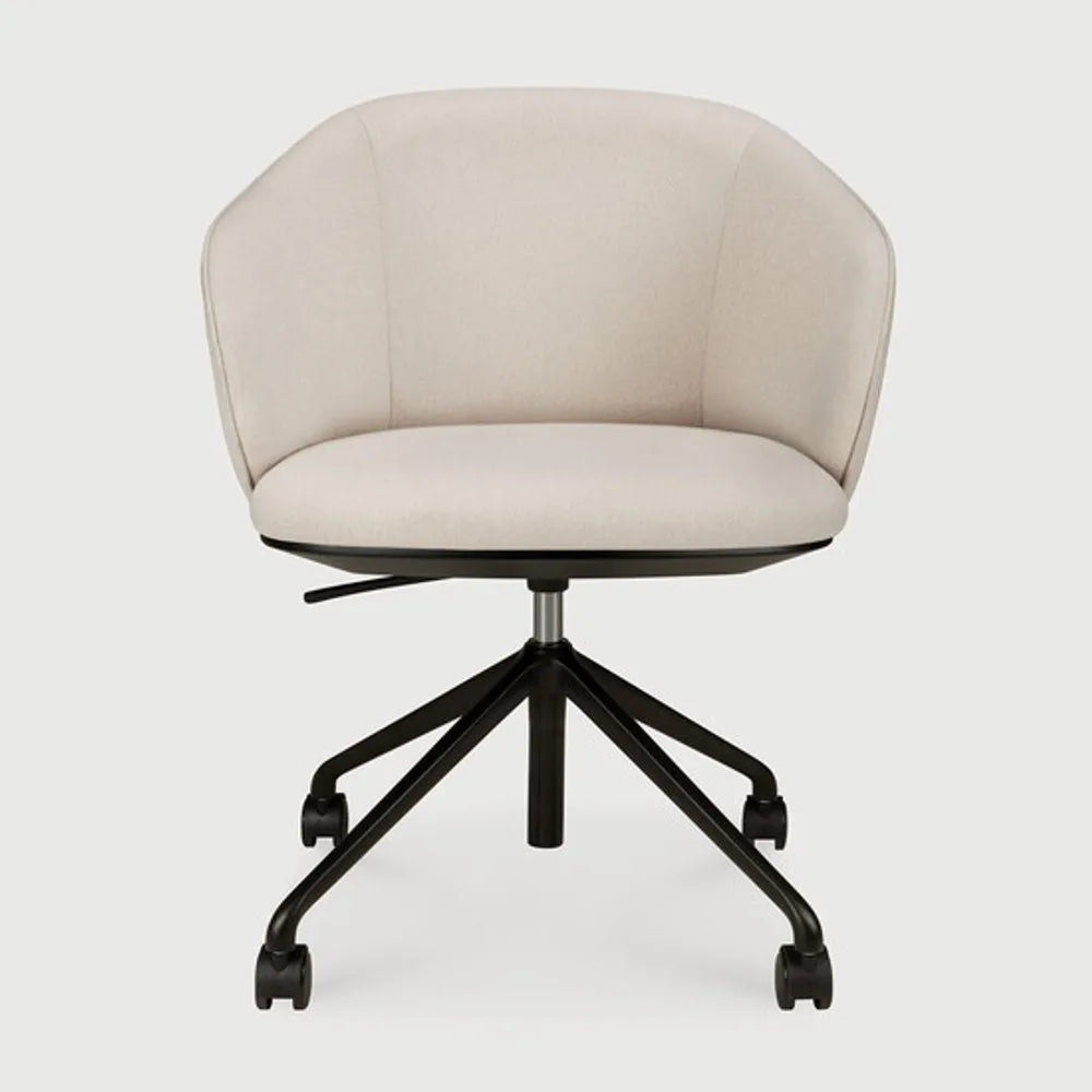 Ethnicraft – Unda – Chaise De Bureau Unda – Salt - Avec roues