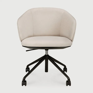 Ethnicraft – Unda – Chaise De Bureau Unda – Salt - Avec roues