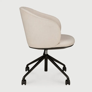 Ethnicraft – Unda – Chaise De Bureau Unda – Salt - Avec roues