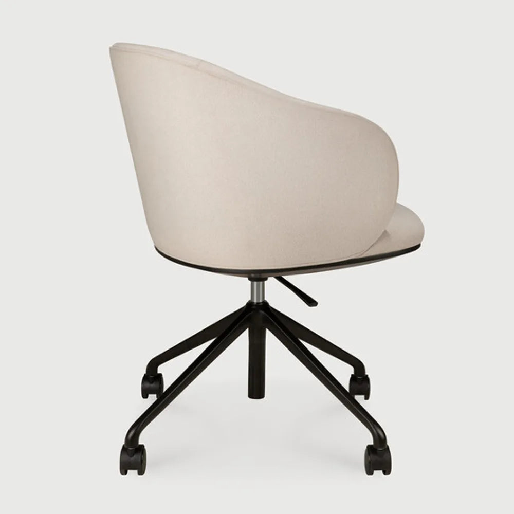 Ethnicraft – Unda – Chaise De Bureau Unda – Salt - Avec roues