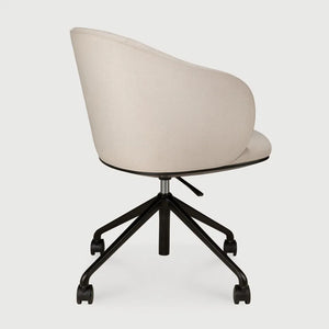 Ethnicraft – Unda – Chaise De Bureau Unda – Salt - Avec roues
