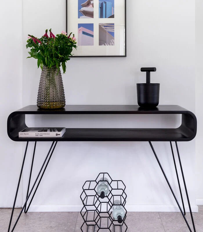 XL BOOM - console METRO - Noir/Blanc - 120 x 40 x H80.5