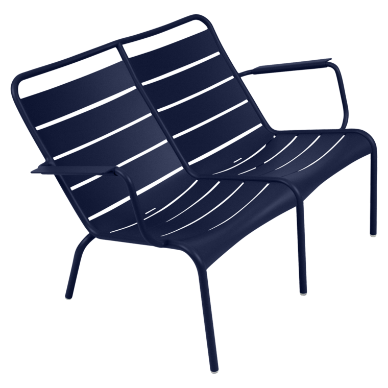 Fermob Luxembourg Fauteuil bas duo — Bleu abysse