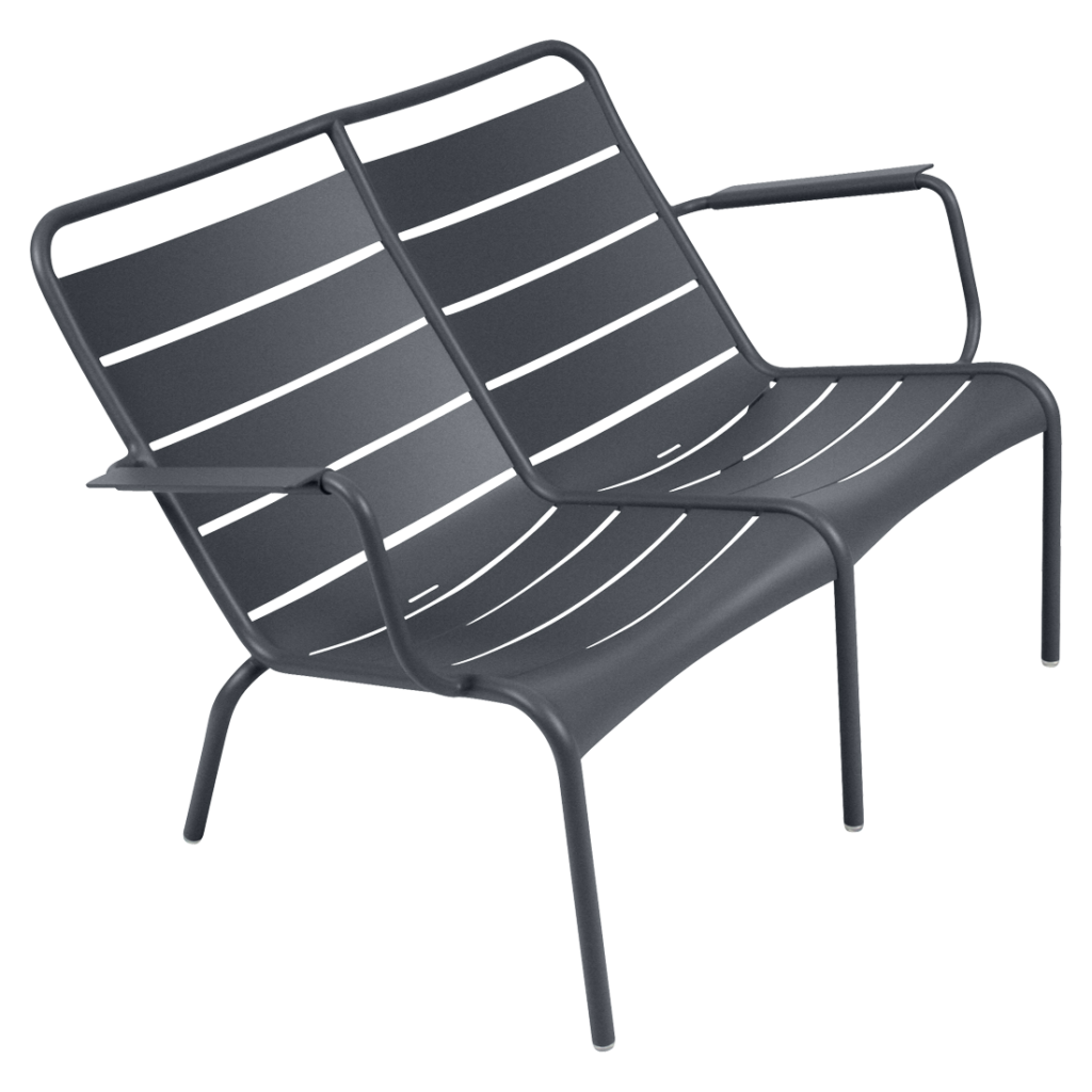 Fermob Luxembourg Fauteuil bas duo — Carbone