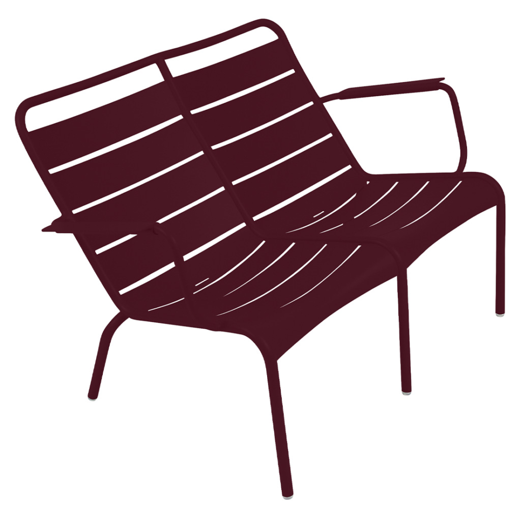 Fermob Luxembourg Fauteuil bas duo — Cerise noire